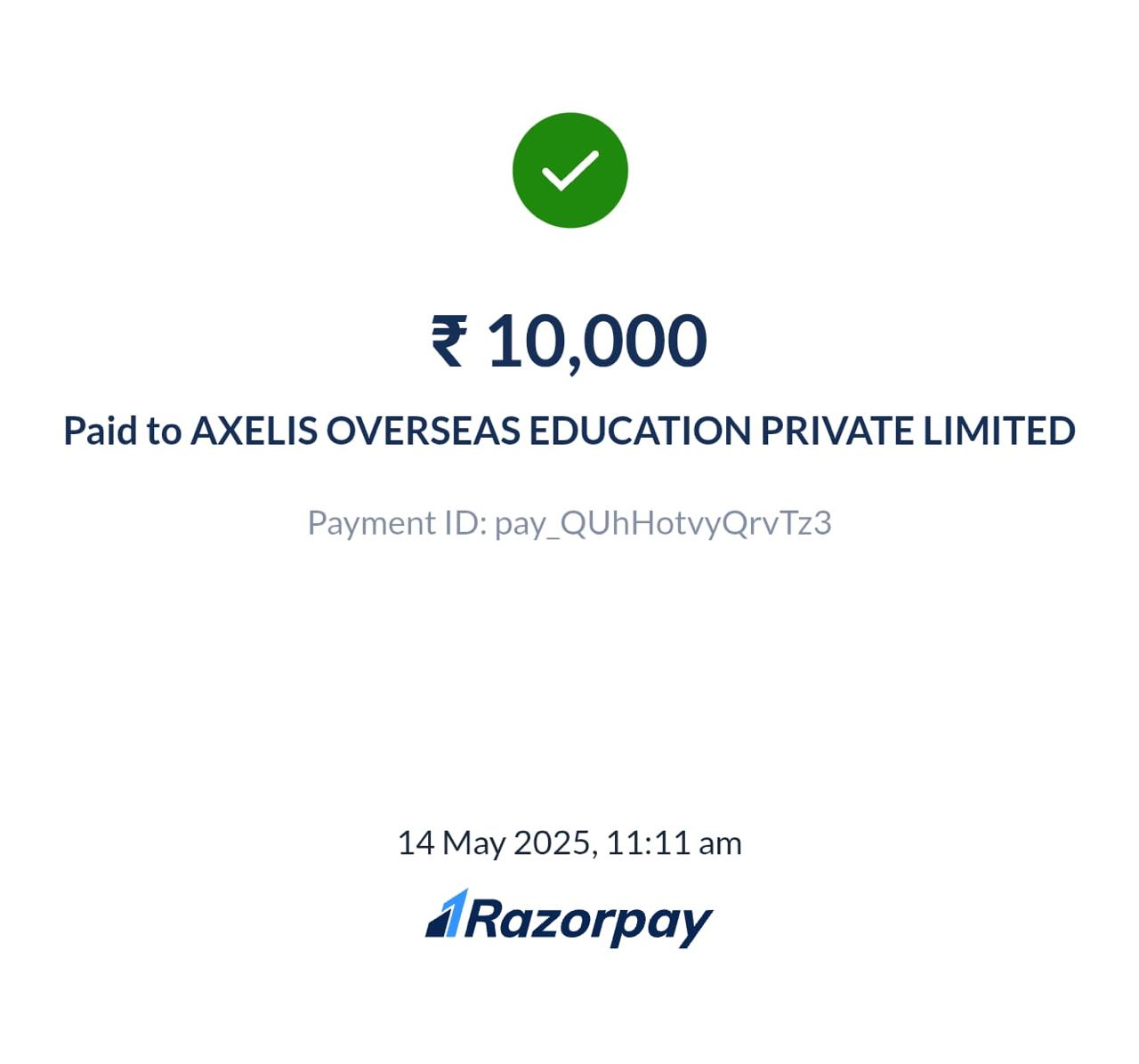 Razorpay payment proof 4